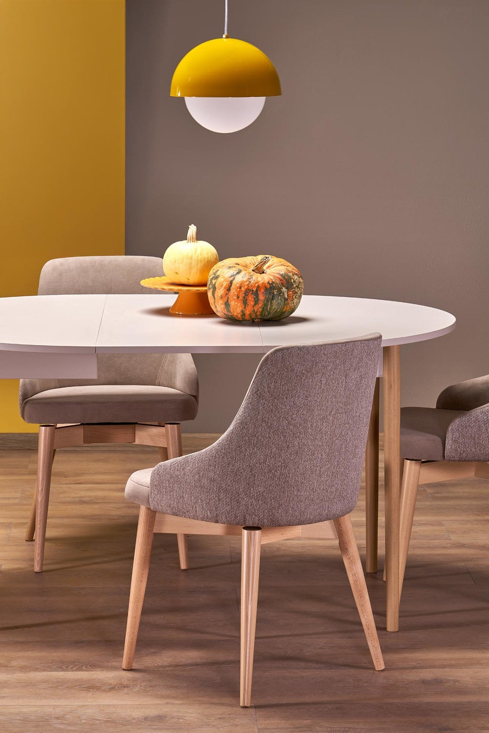 Galds Pivols 102/102/75 cm kašmirs/dabīgs - N1 Home