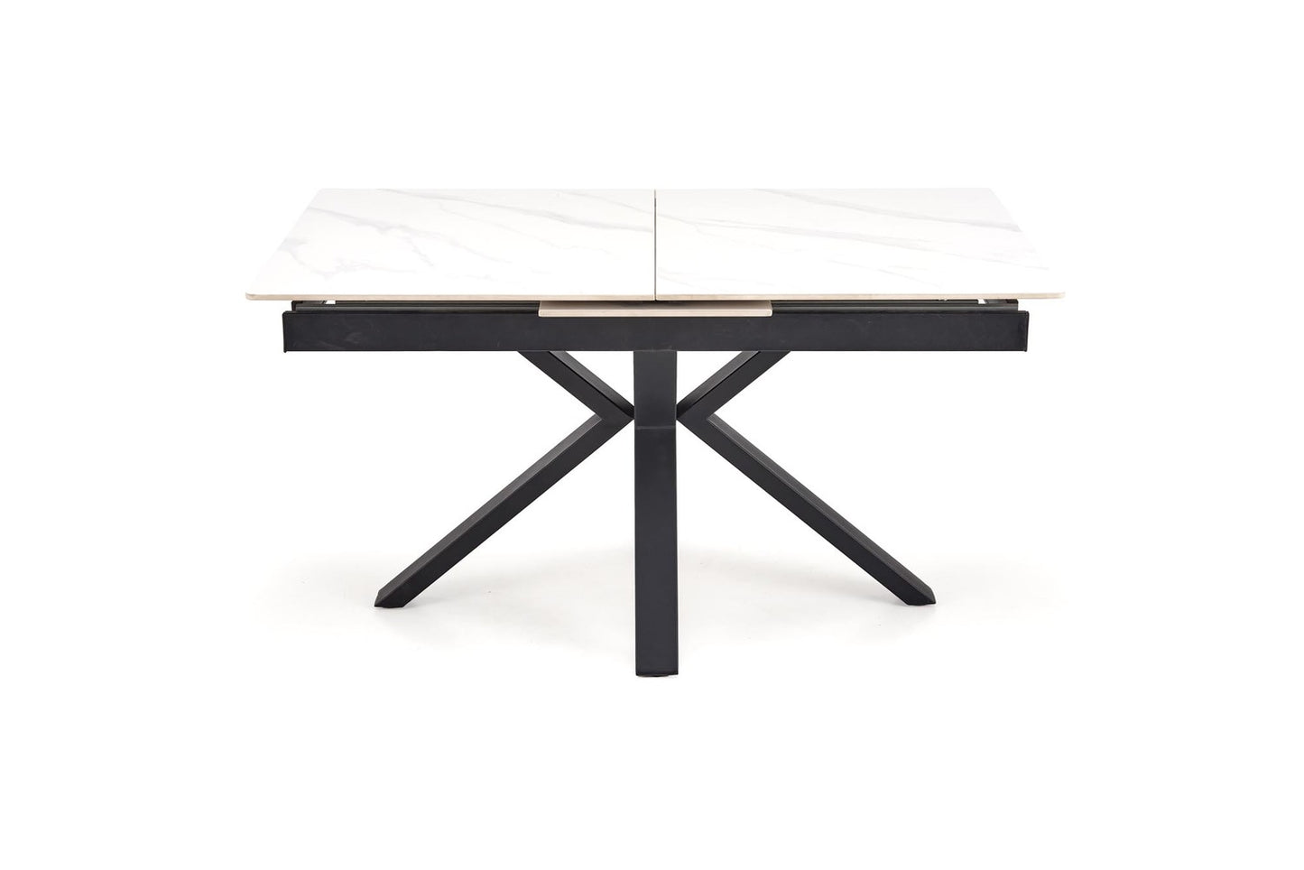 Galds Plats 140/85/76 cm balts marmors/melns - N1 Home