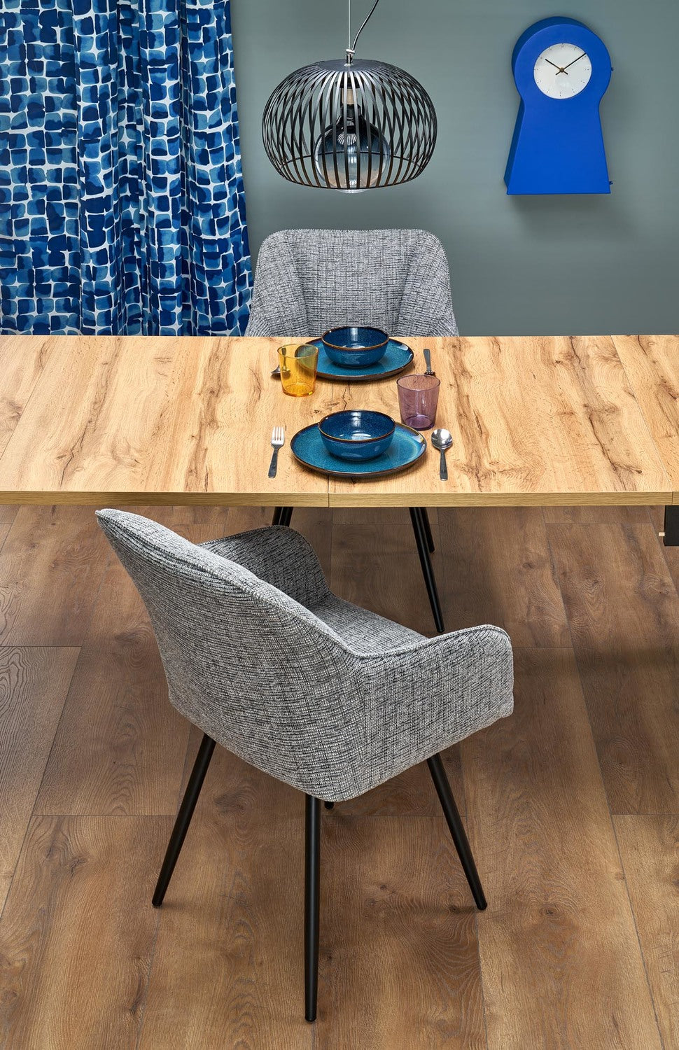 Galds Kubi 80/80/76 cm amatniecisks ozols/melns - N1 Home