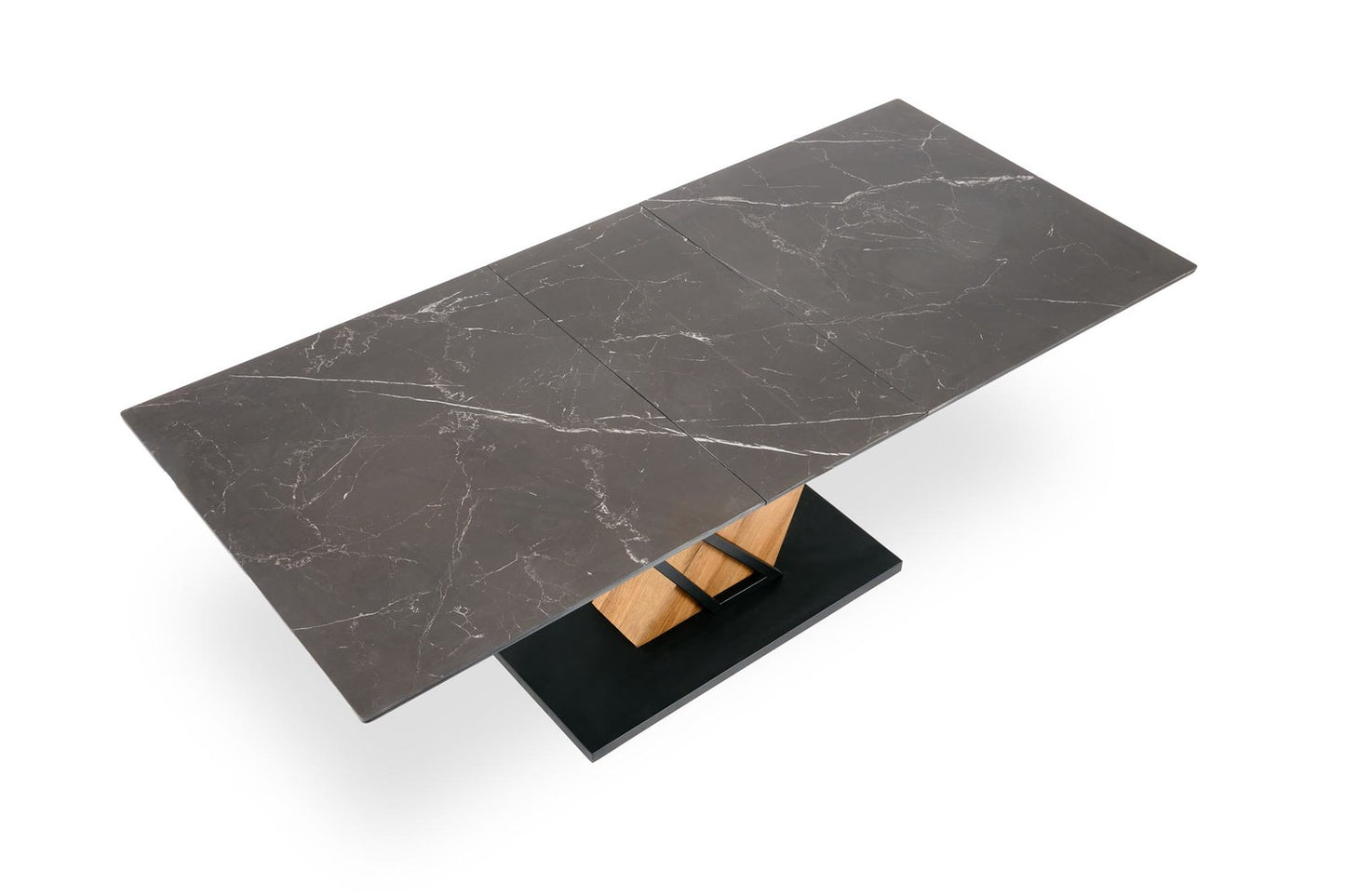 Galds Volans 160/90/67 cm melns marmors/ozols