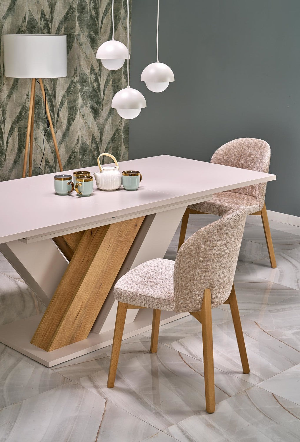 Krēsls Noria 86/48/56/50 cm ozols/bešs - N1 Home