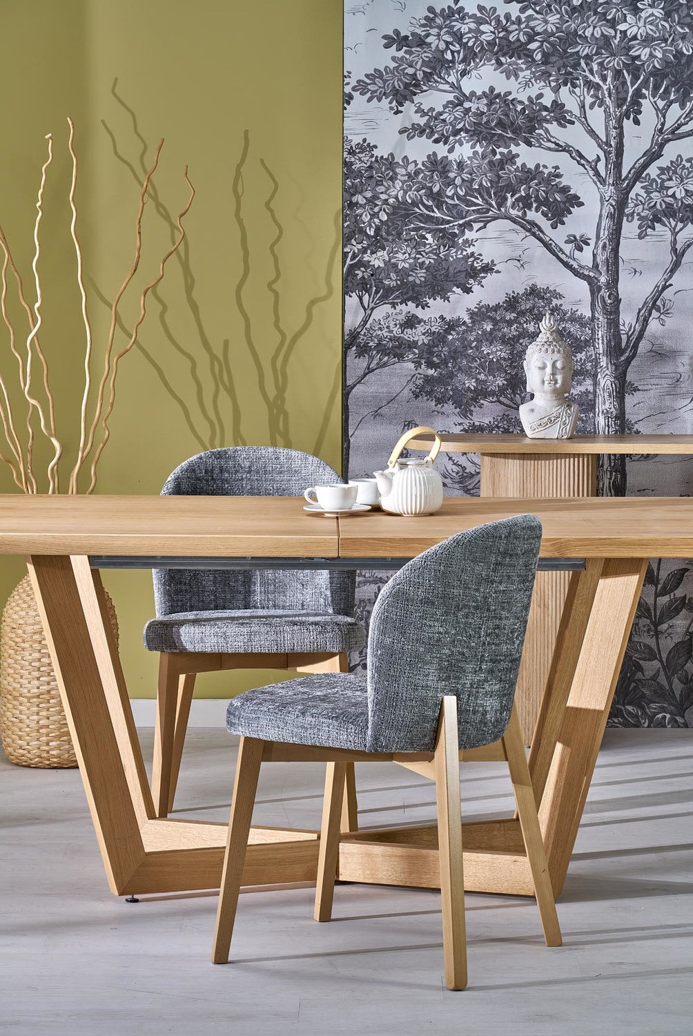 Krēsls Noria 86/48/56/50 cm ozols/pelēks - N1 Home