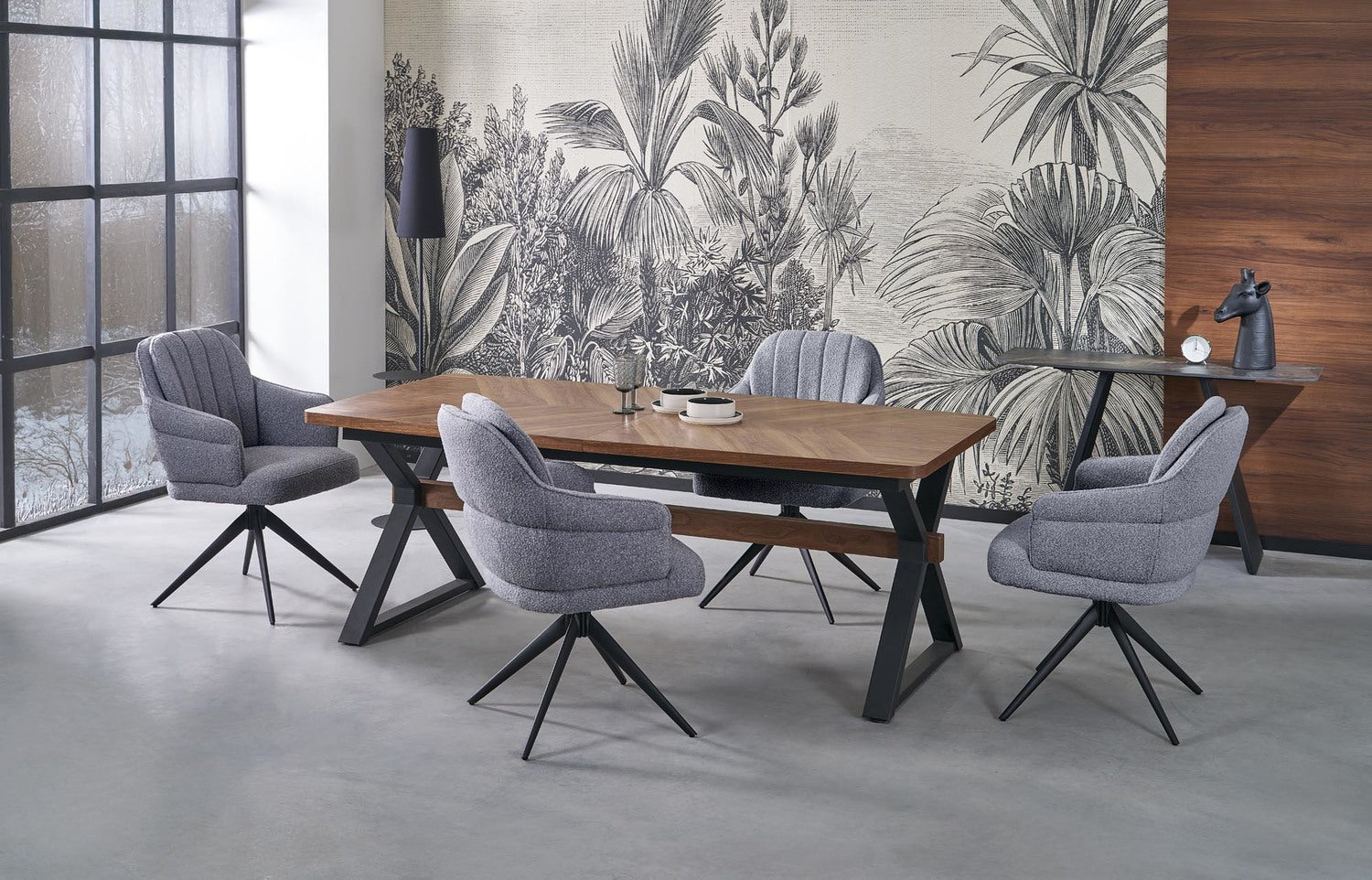 Krēsls Apuli 61/70/92/51 cm pelēks - N1 Home