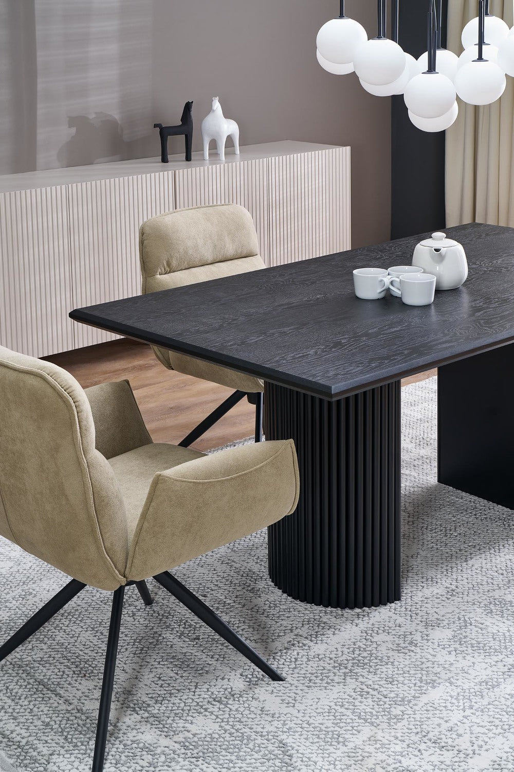 Krēsls Kohto 60/60/88/49 cm tumši bēšs - N1 Home