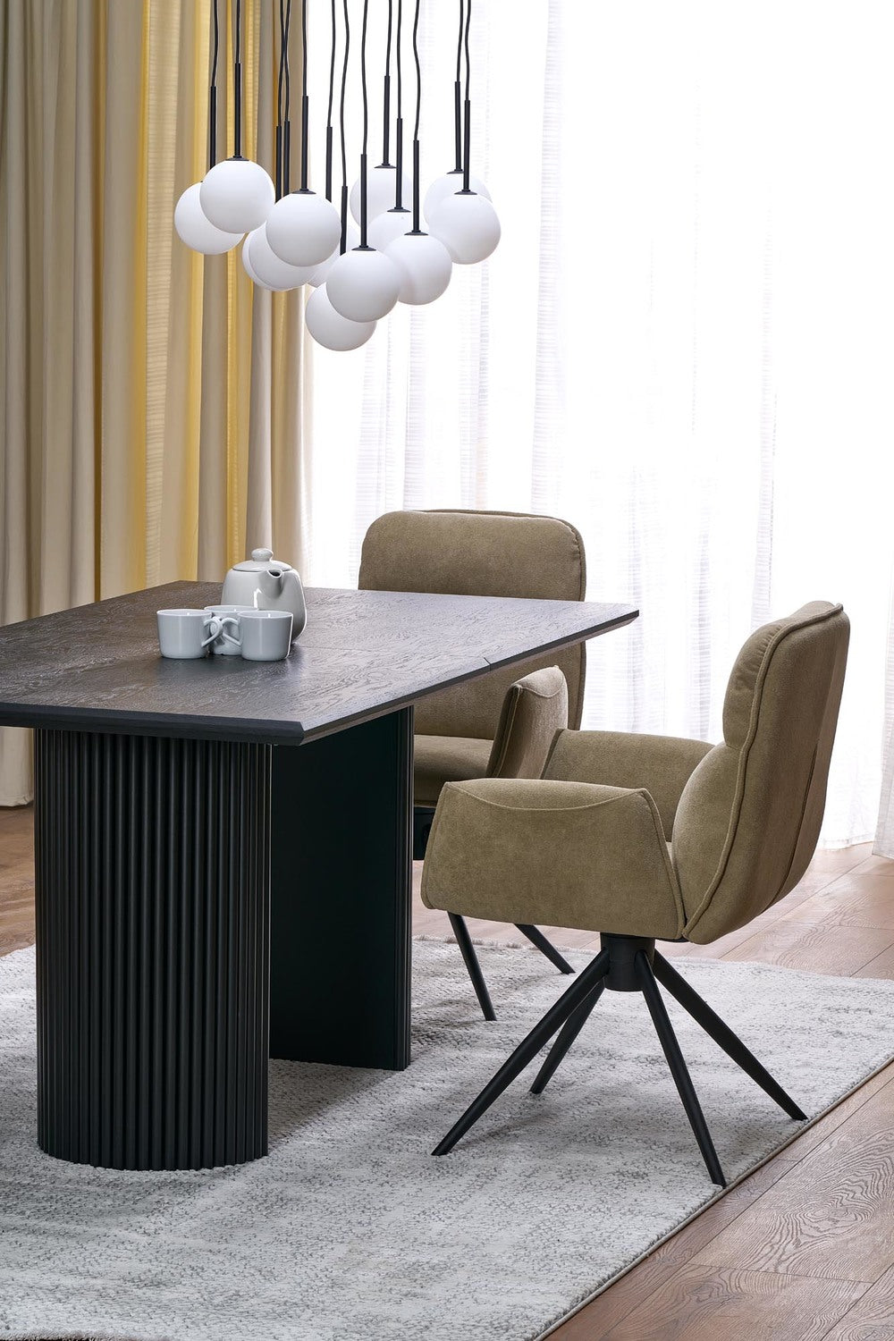 Krēsls Kohto 60/60/88/49 cm tumši bēšs - N1 Home