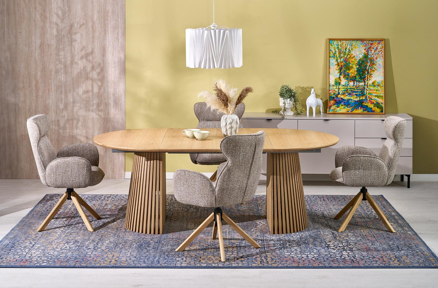 Krēsls Riest 63/64/93/50 cm tumši bēšs/ozols - N1 Home