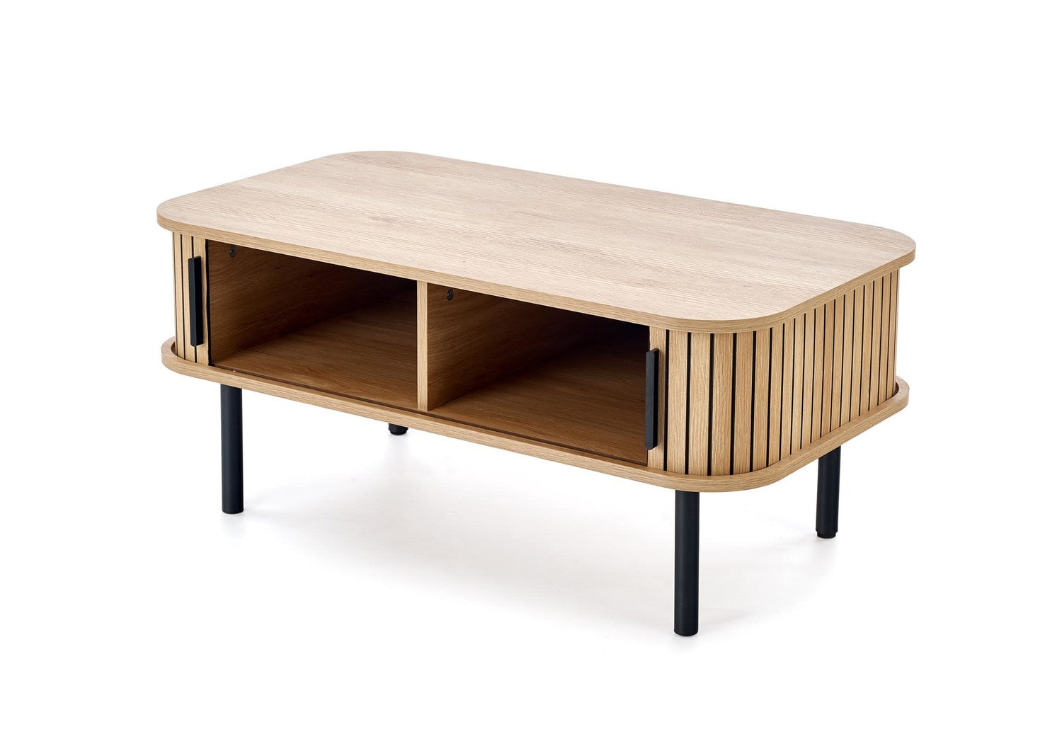 Kafijas galds Angis 90/50/40 cm dabīgs/melns - N1 Home