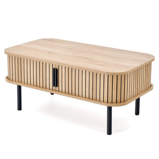 Kafijas galds Angis 90/50/40 cm dabīgs/melns - N1 Home