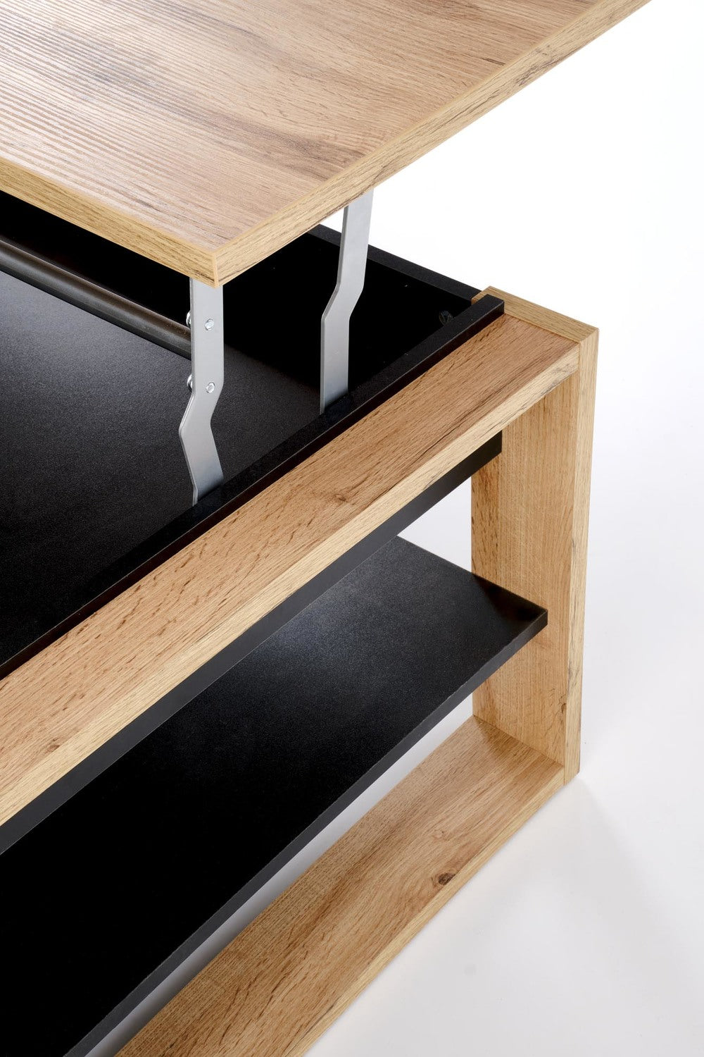 Kafijas galds Bets 114/65-92/50-72 cm amatnieku ozols/melns - N1 Home