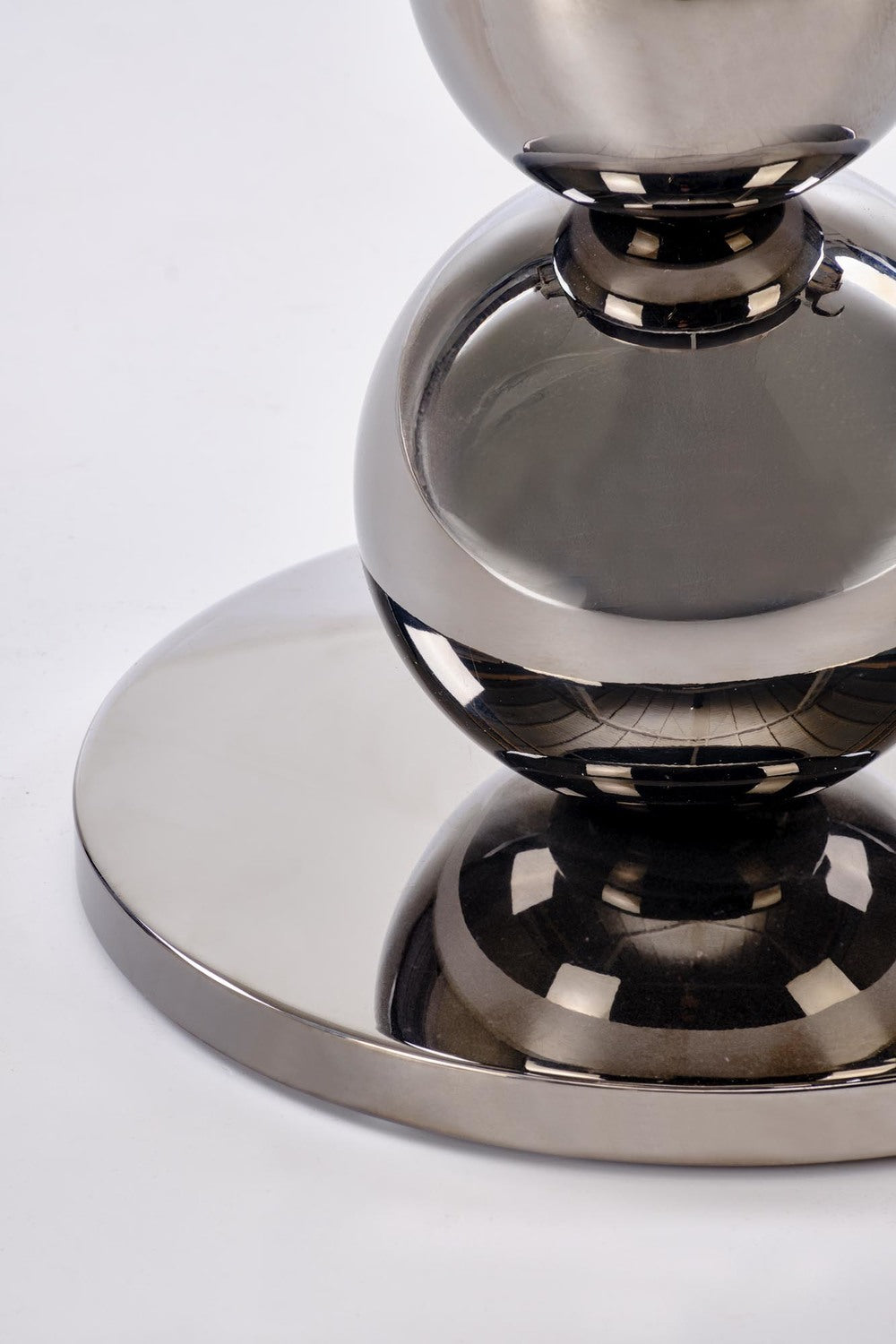 Kafijas galds Carlif 40/46 cm melns/sudrabs - N1 Home