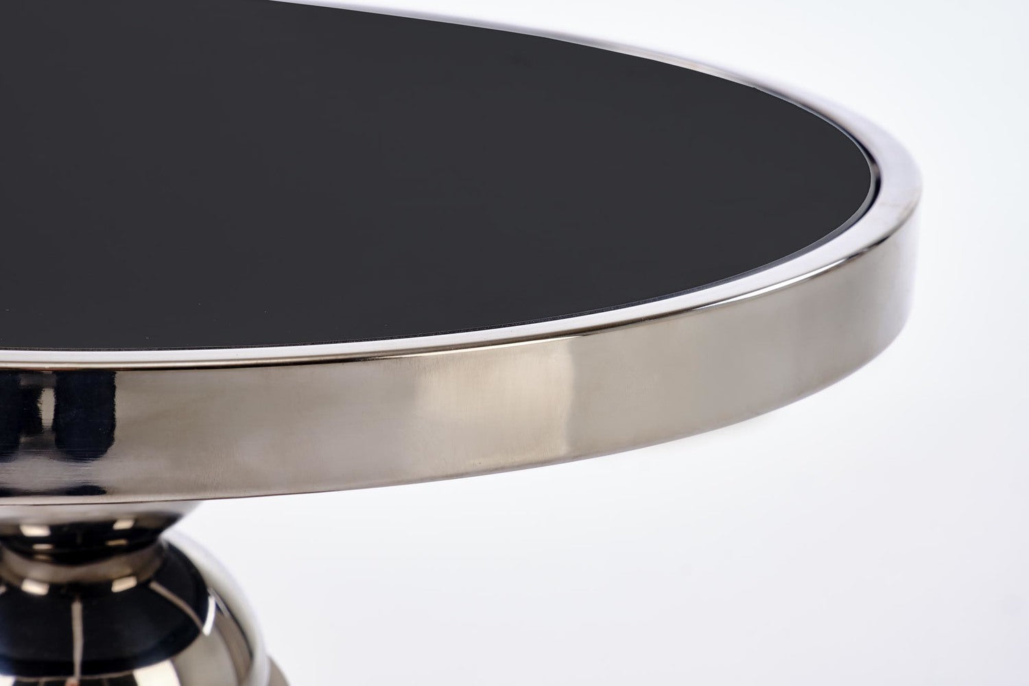 Kafijas galds Carlif 40/46 cm melns/sudrabs - N1 Home