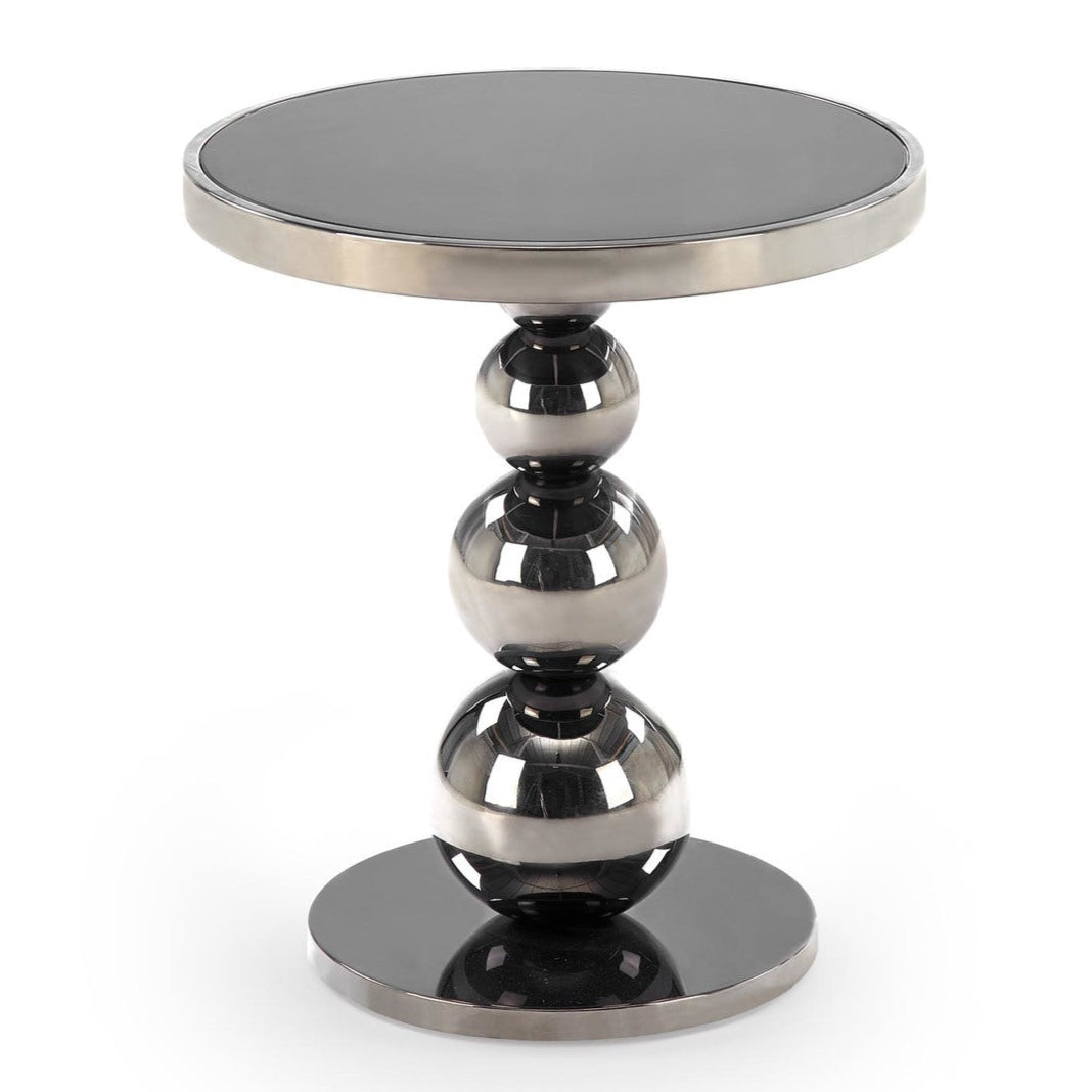 Kafijas galds Carlif 40/46 cm melns/sudrabs - N1 Home