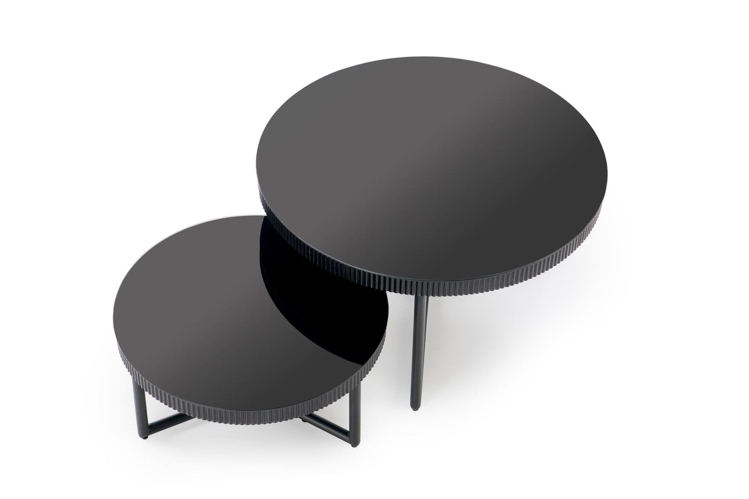 Kafijas galds Kosmo 80/45; 60/30 cm melns - N1 Home