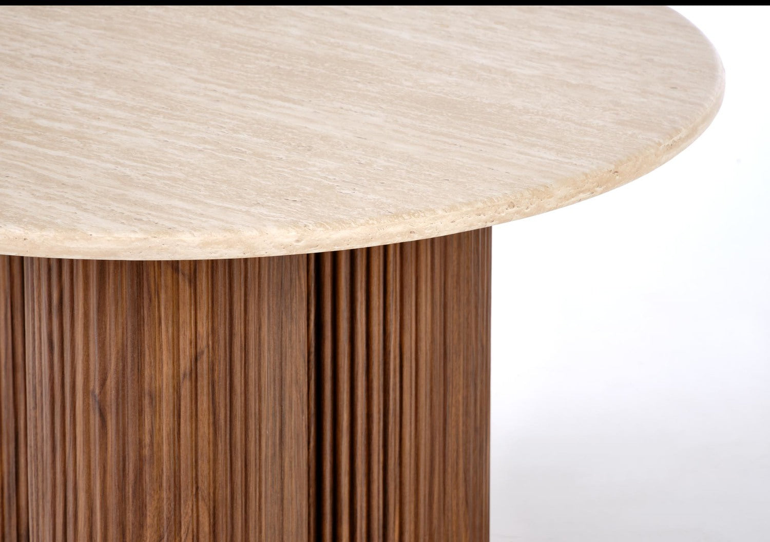 Kafijas galds Dori 50/56; 80/46 cm valrieksts/ travertīns - N1 Home