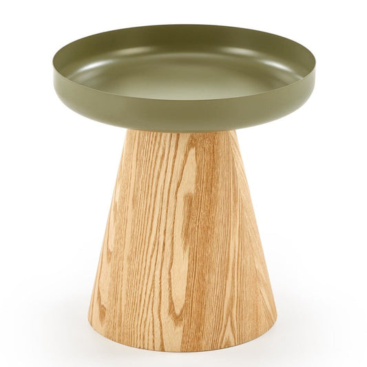 Kafijas galds Gino 40/42 cm dabīgs/zaļš - N1 Home