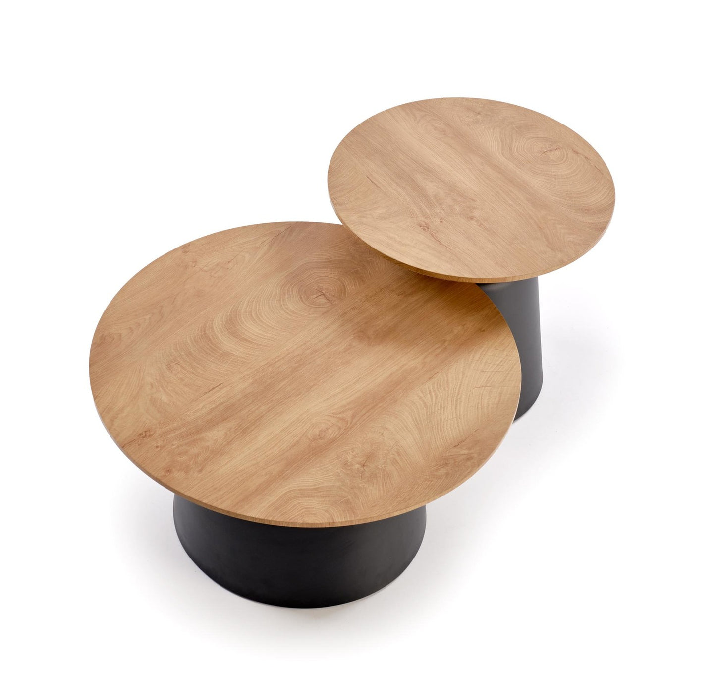 Kafijas galds(2) Malo 70/36 un 50/45 cm dabīgs/melns - N1 Home