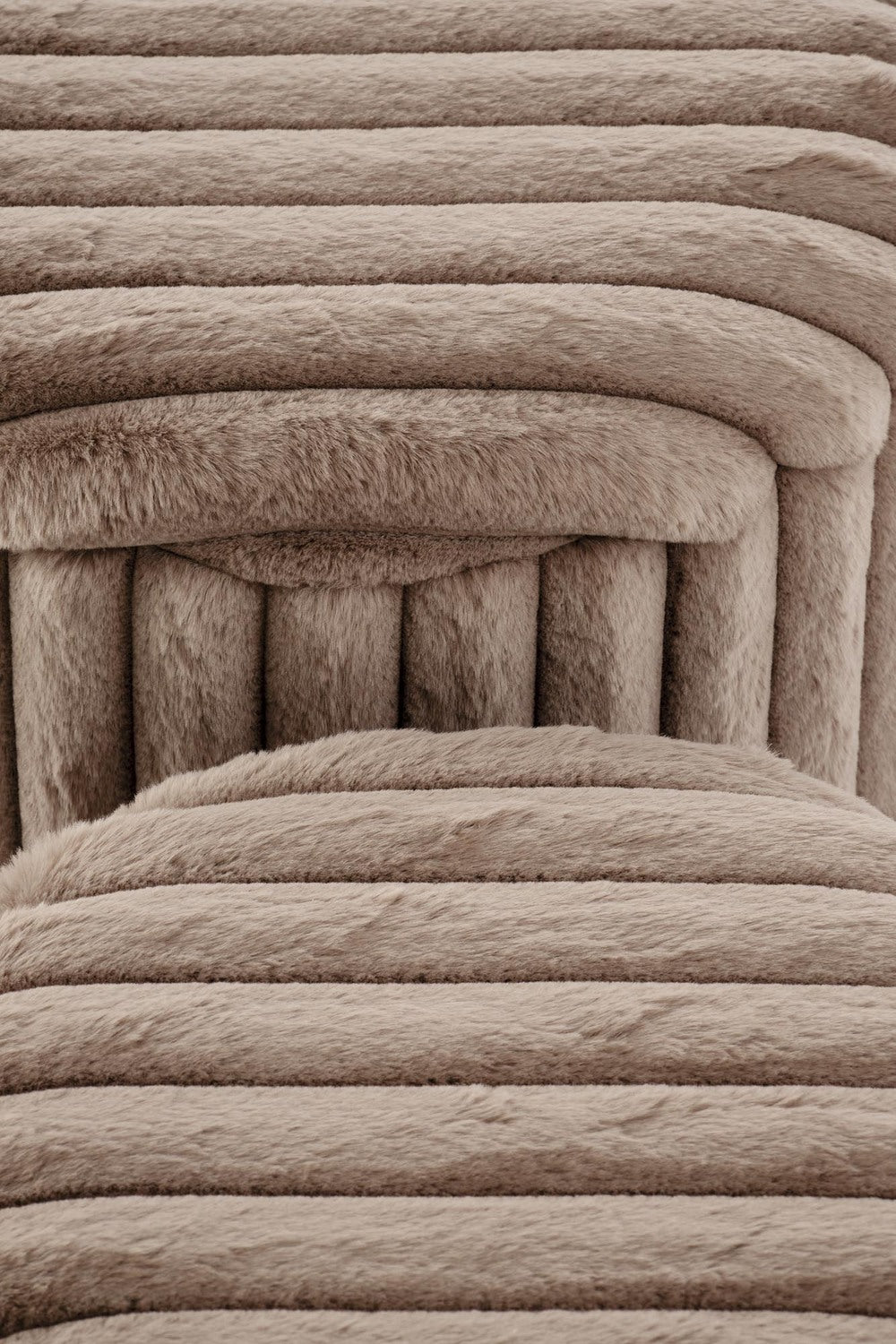 Pufs Fids (2) 36/44 un 31/38 cm kapučīno/zelts - N1 Home