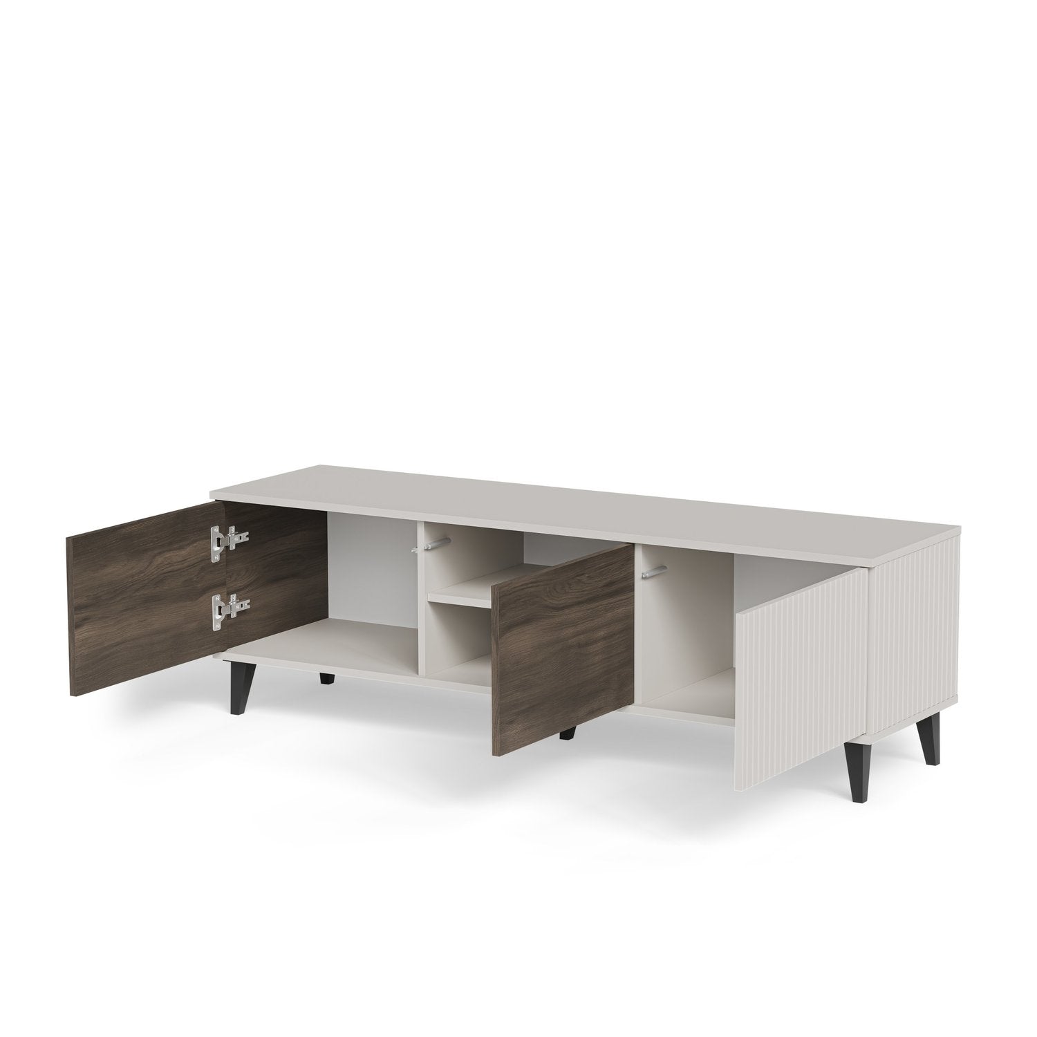 TV skapis Berlin 150;180;200/40/47;52 cm kašmirs/valrieksts - N1 Home