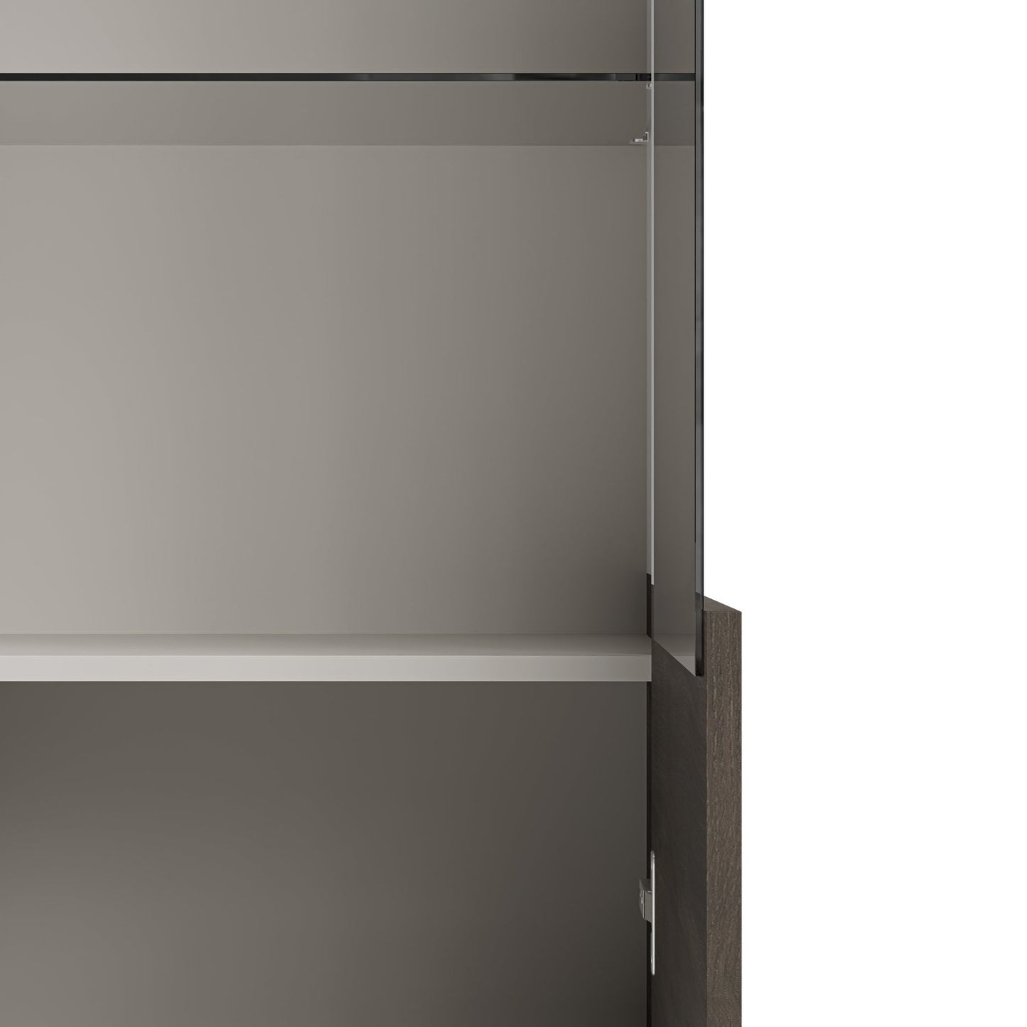 Vitrīnas skapis Berlin 60/40/182 cm kašmirs /valrieksts