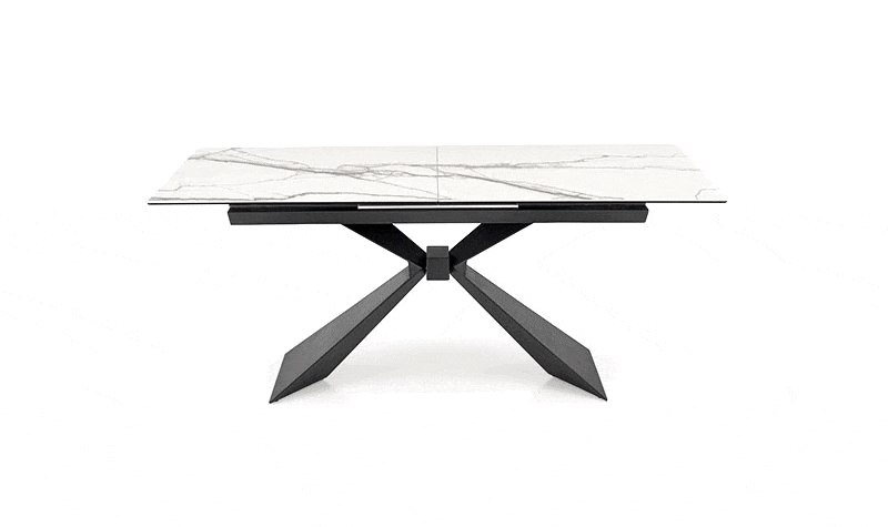 Galds Luciar 180/90/76 cm balts marmors/melns - N1 Home