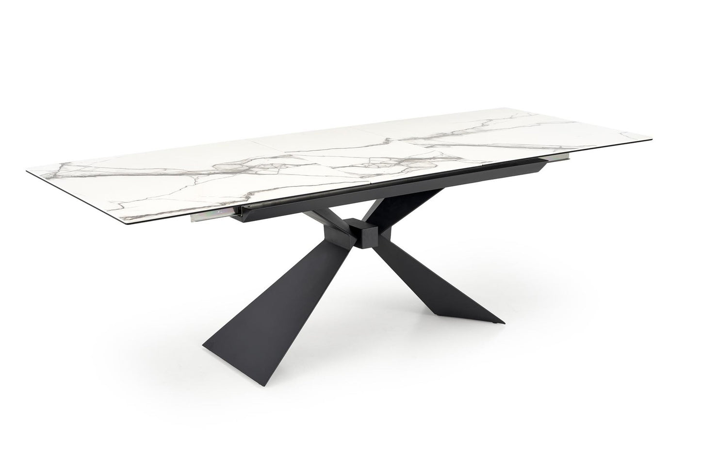 Galds Luciar 180/90/76 cm balts marmors/melns - N1 Home