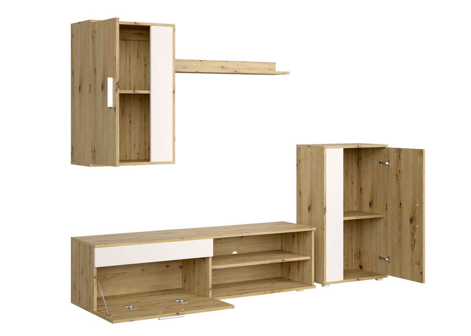 Mēbeļu komplekts Bensi 190 cm Artizan ozols/kašmirs - N1 Home