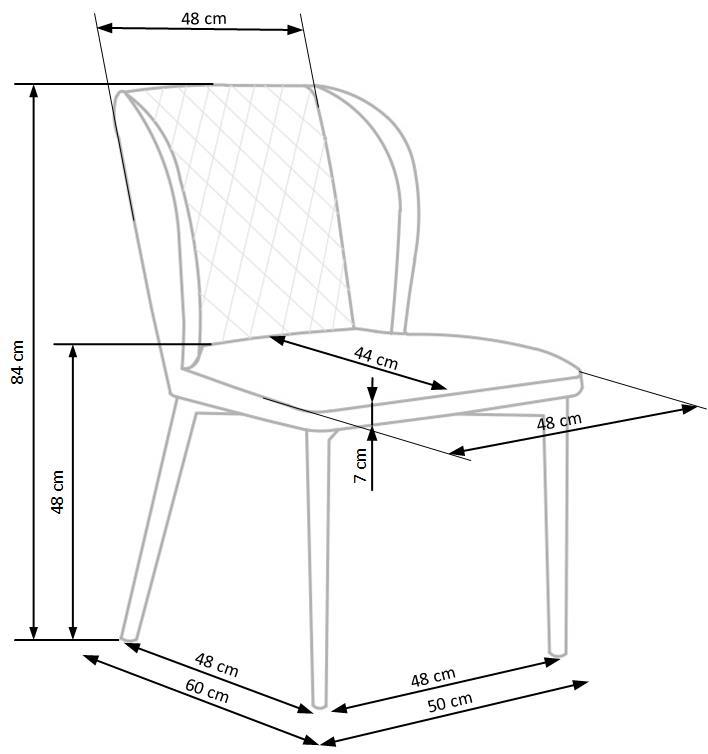 Krēsls Baro 50/60/84/48 cm pelēks - N1 Home