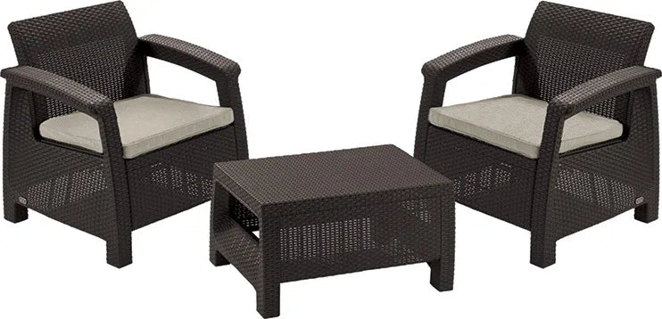 Dārza komplekts Korfu Weeky brūns - N1 Home