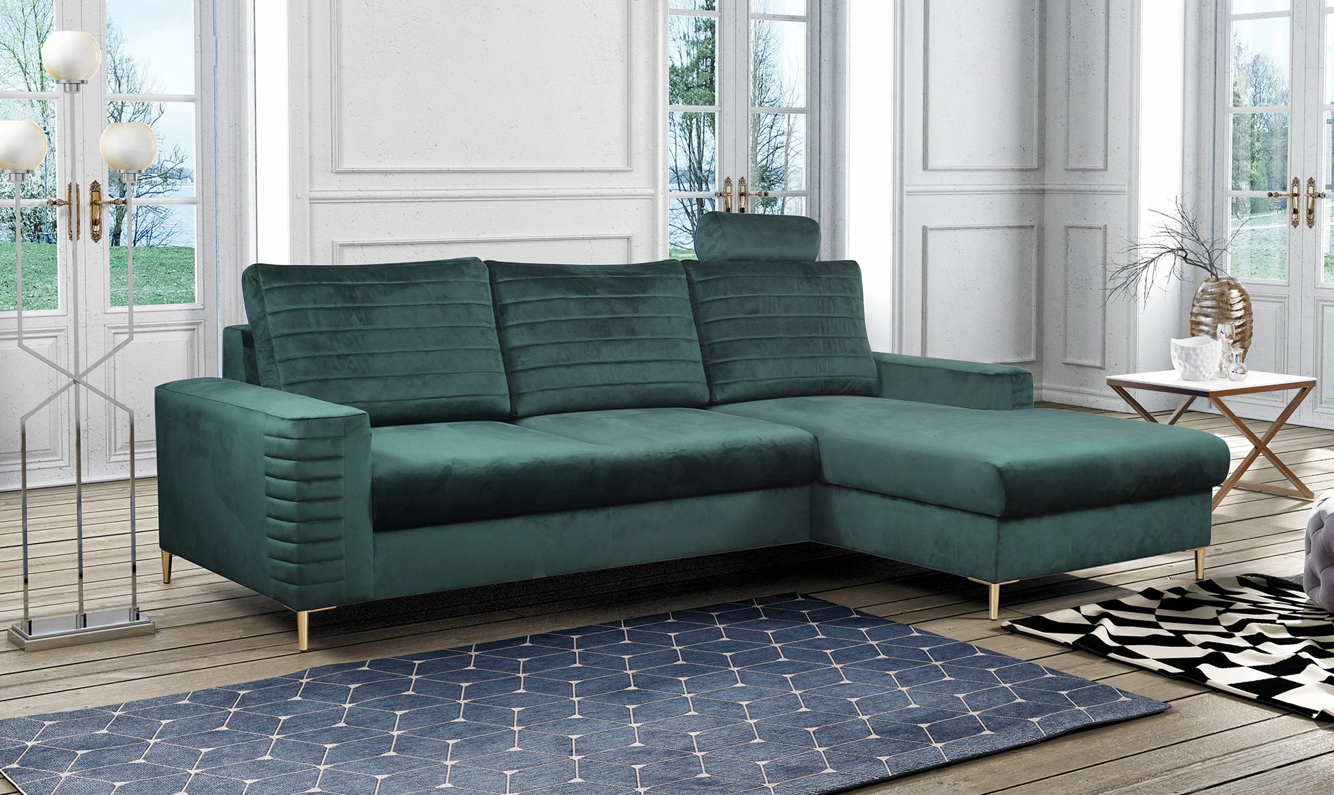 Dīvāns Colis 252/117,5/165 cm jungle green - N1 Home