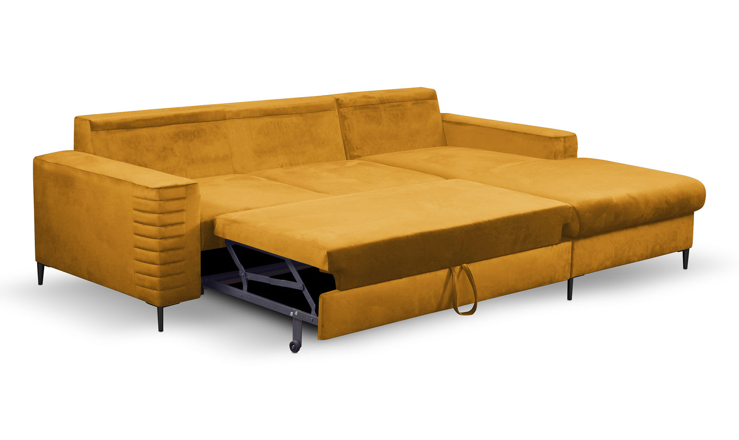 Dīvāns Colis 252/117,5/165 cm mustard - N1 Home