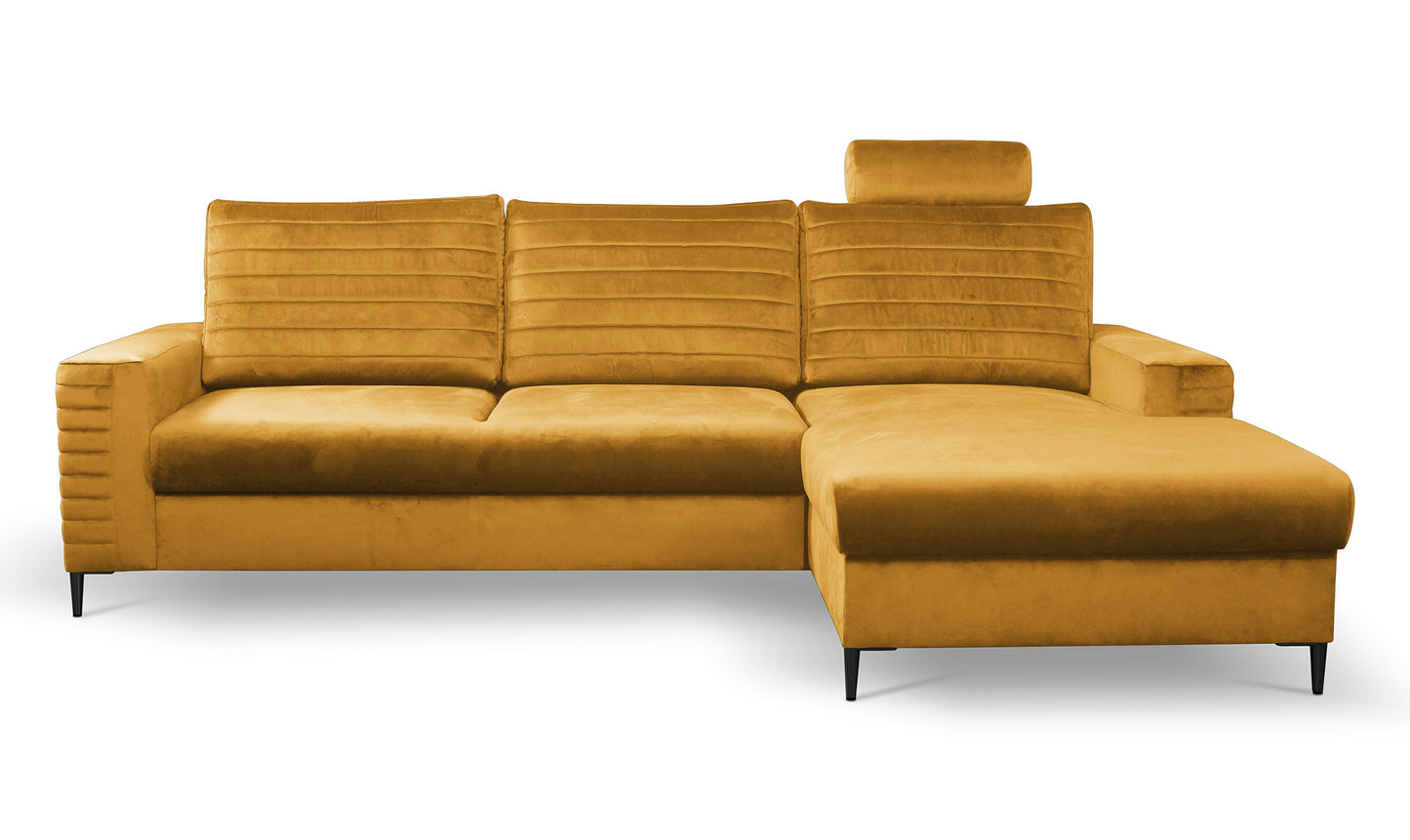 Dīvāns Colis 252/117,5/165 cm mustard - N1 Home