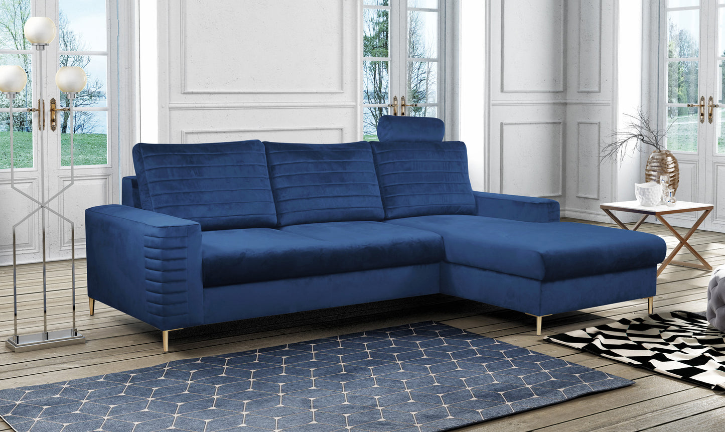 Dīvāns Colis 252/117,5/165 cm navy - N1 Home