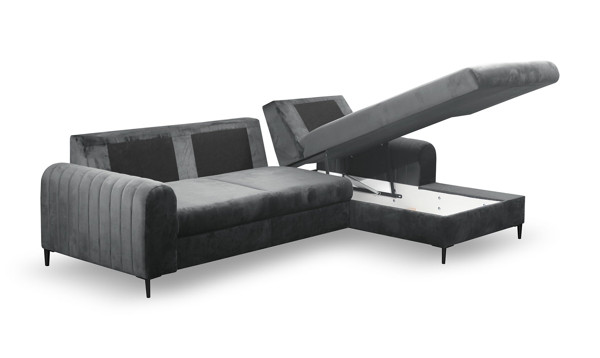 Dīvāns Monaske 252/106,5/90-168 cm anthracite - N1 Home