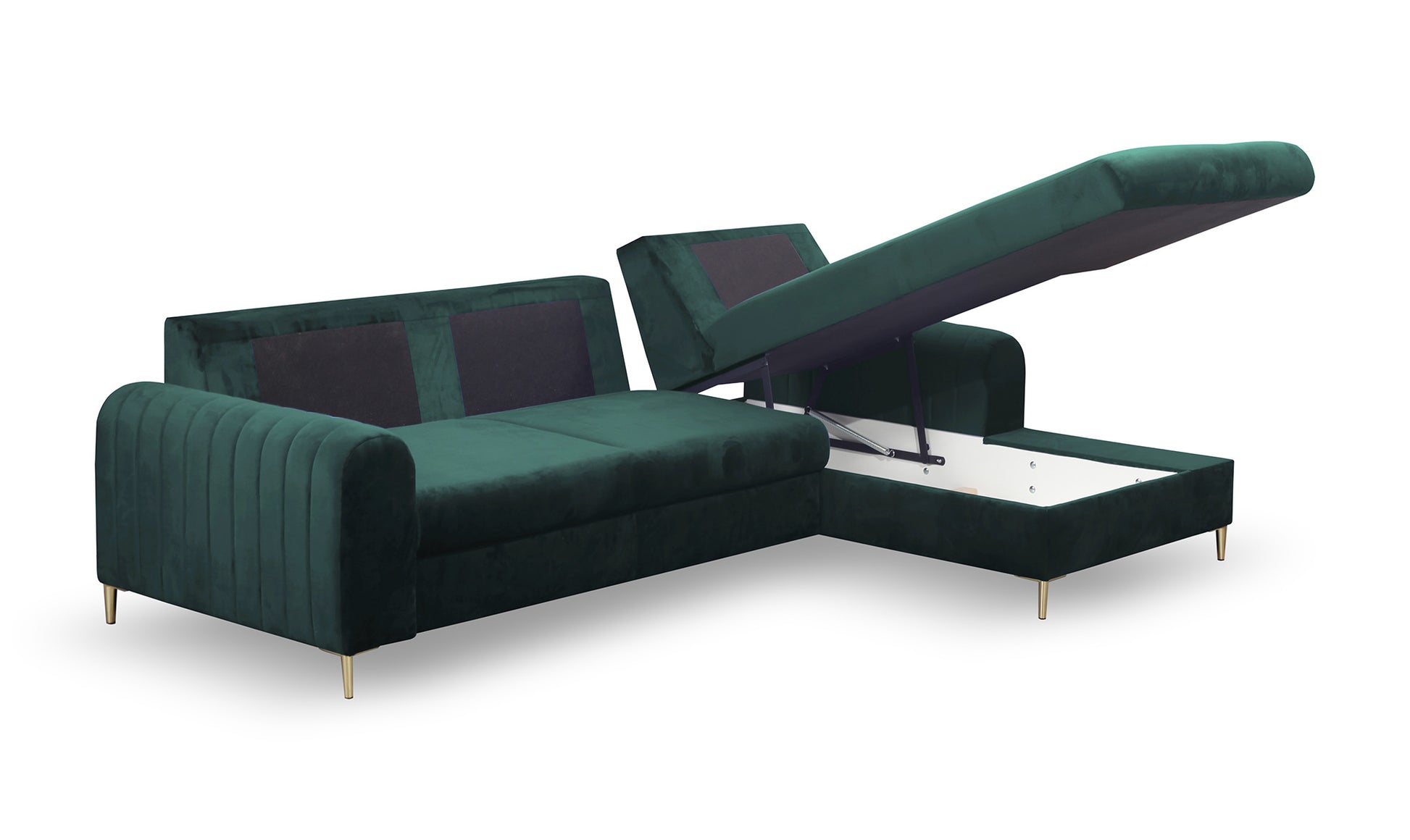 Dīvāns Monaske 252/106,5/90-168 cm jungle green - N1 Home