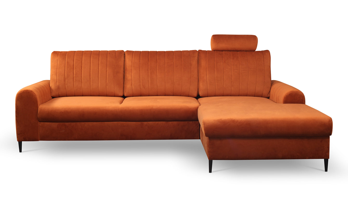 Dīvāns Monaske 252/106,5/90-168 cm rust - N1 Home