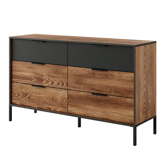 Kumode Milts 137/81/39 cm kastaņkrāsas/antracīts - N1 Home