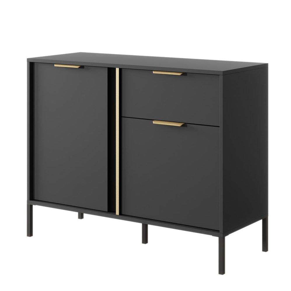 Kumode Larsi 103/81/39 cm melns - N1 Home