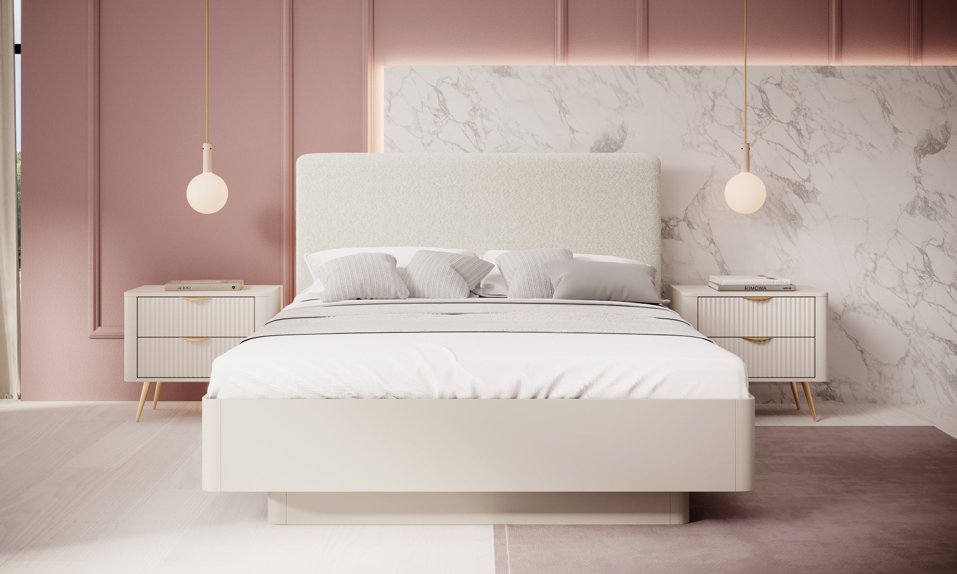 Naktsskapis Lanti 63/55/38 cm bēšs - N1 Home