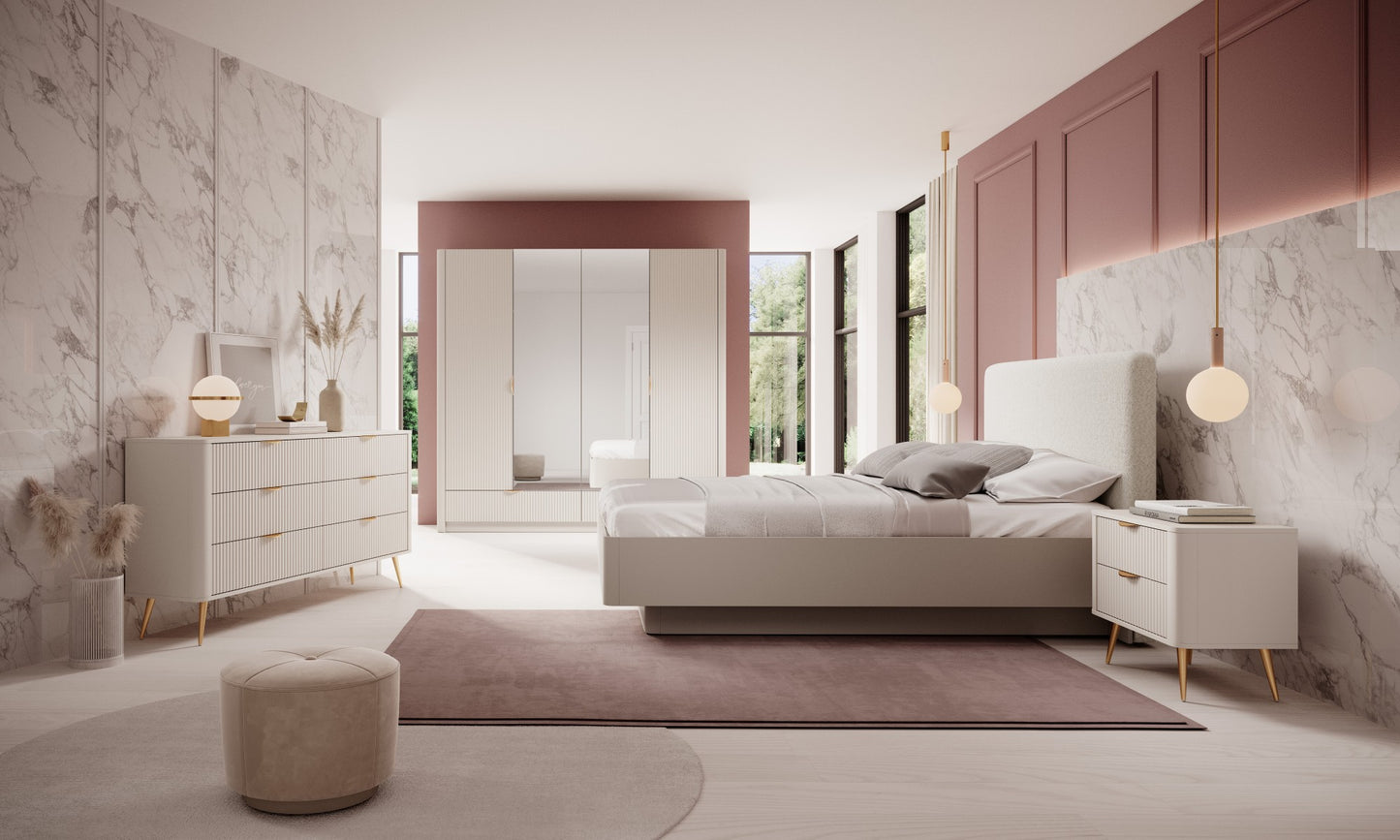 Naktsskapis Lanti 63/55/38 cm bēšs - N1 Home