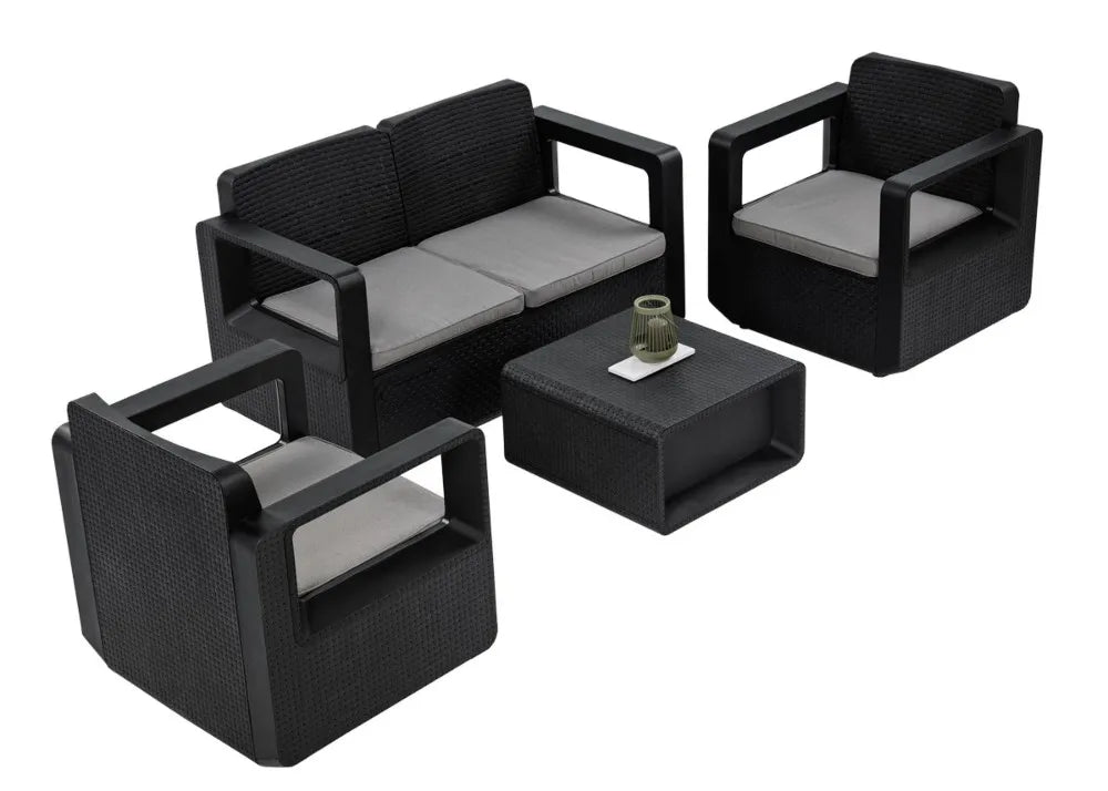 Atpūtas mēbeļu komplekts Veni antracīts - N1 Home