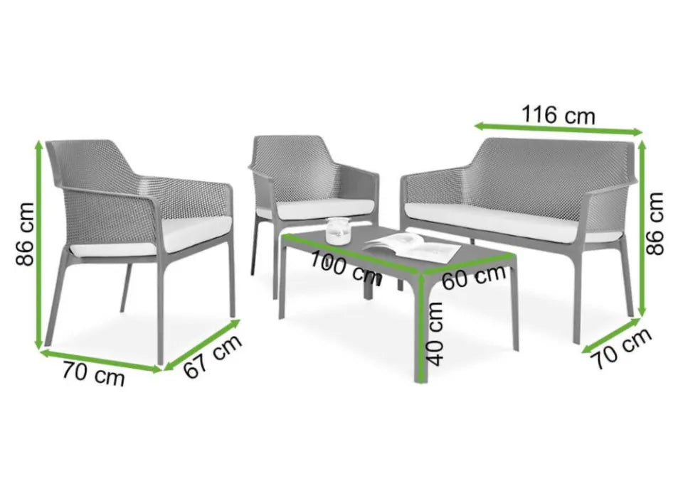Dārza komplekts Narvi Reli tortora - N1 Home