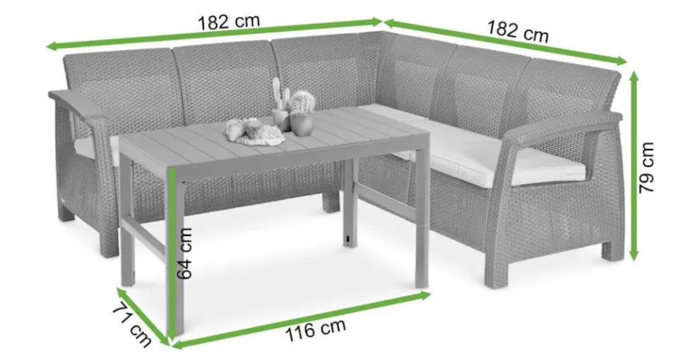 Dārza komplekts Cory Reli grafīts - N1 Home