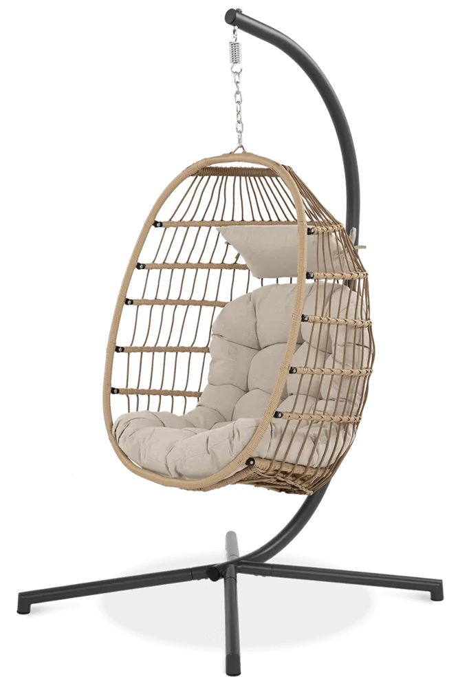 Kokona piekaramais krēsls Harmo  84/187/66 cm bēšs - N1 Home