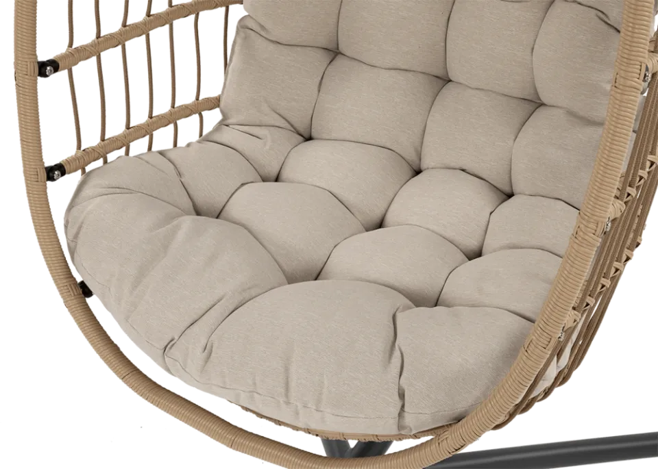 Kokona piekaramais krēsls Harmo  84/187/66 cm bēšs - N1 Home