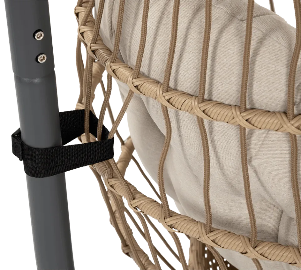 Kokona piekaramais krēsls Harmo  84/187/66 cm bēšs - N1 Home