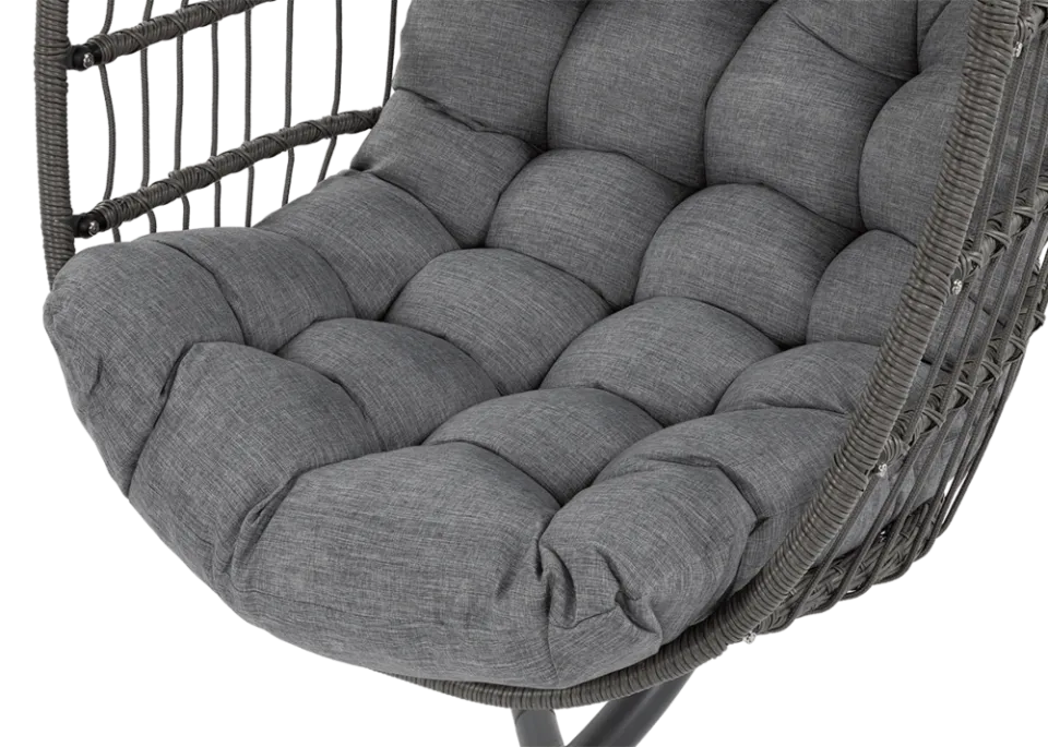 Kokona piekaramais krēsls Harmo  84/187/66 cm pelēks - N1 Home