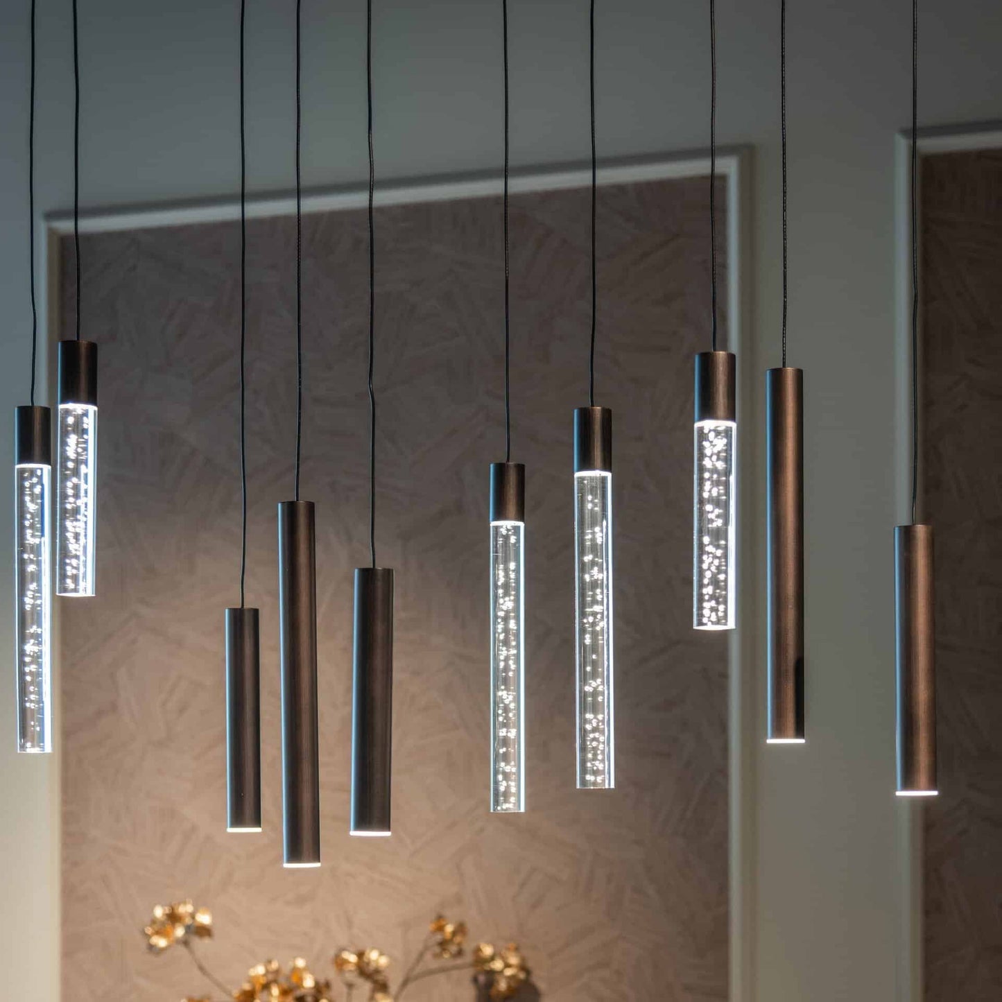 Griestu lampa Oxley L Richmond Interiors 40/115/200 cm bronza