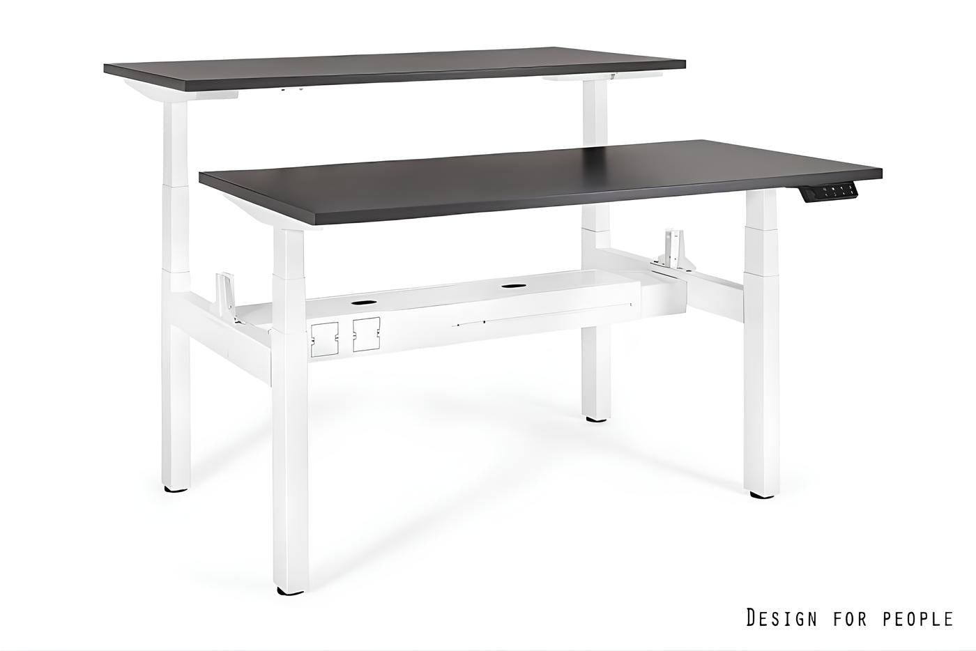 Galds Aktiva II 140; 160/70 cm balts/antracīts - N1 Home