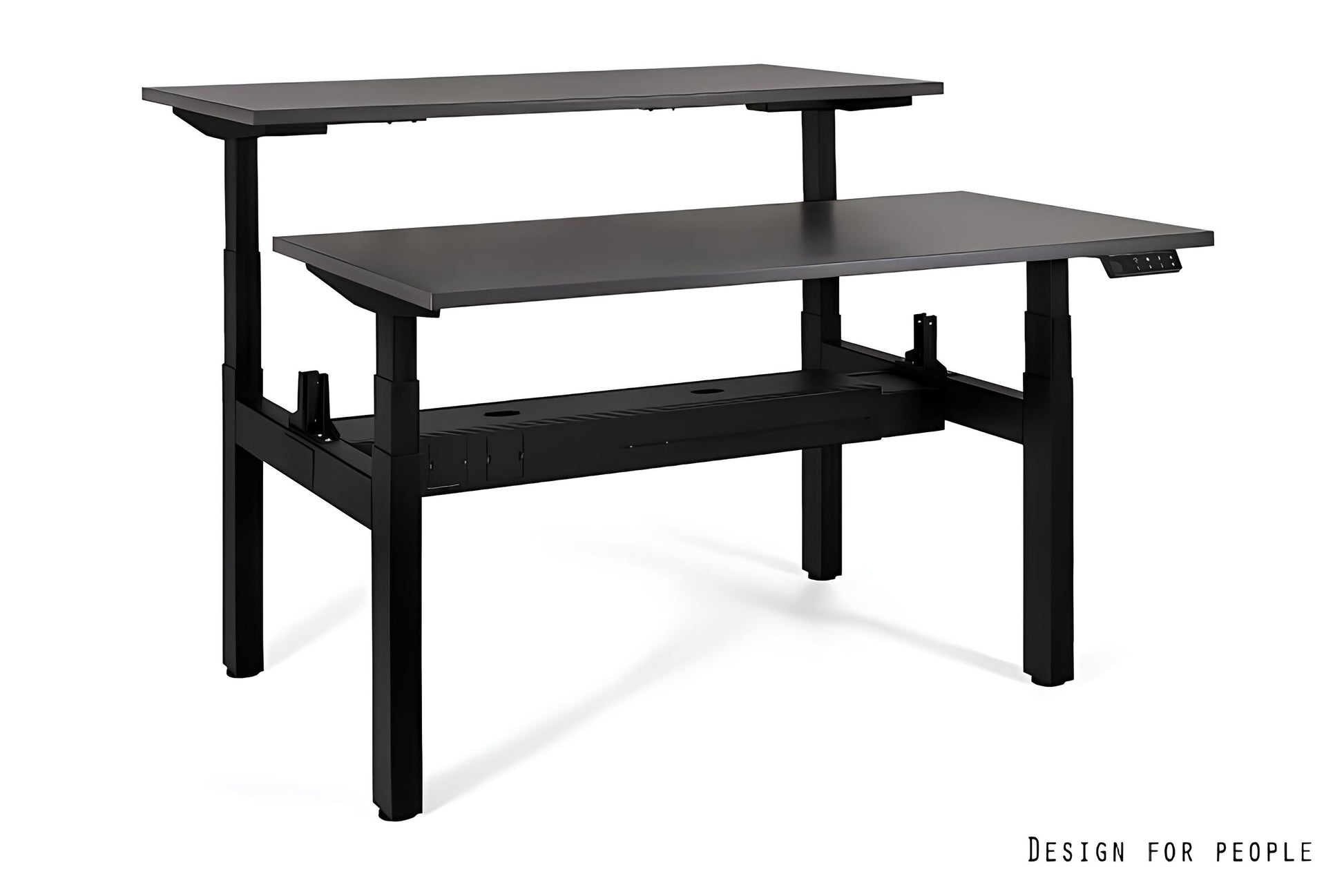 Galds Aktiva II 140; 160/70 cm melns/antracīts - N1 Home