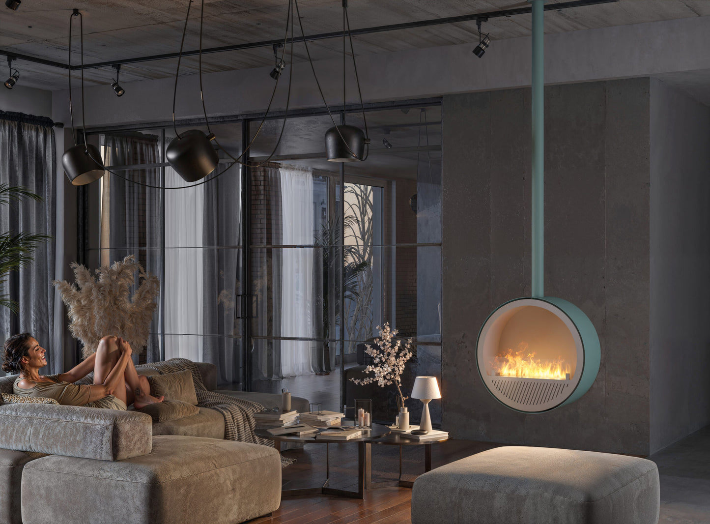 Biokamīns Incyrc Slim 72/30/220 cm rozā - N1 Home